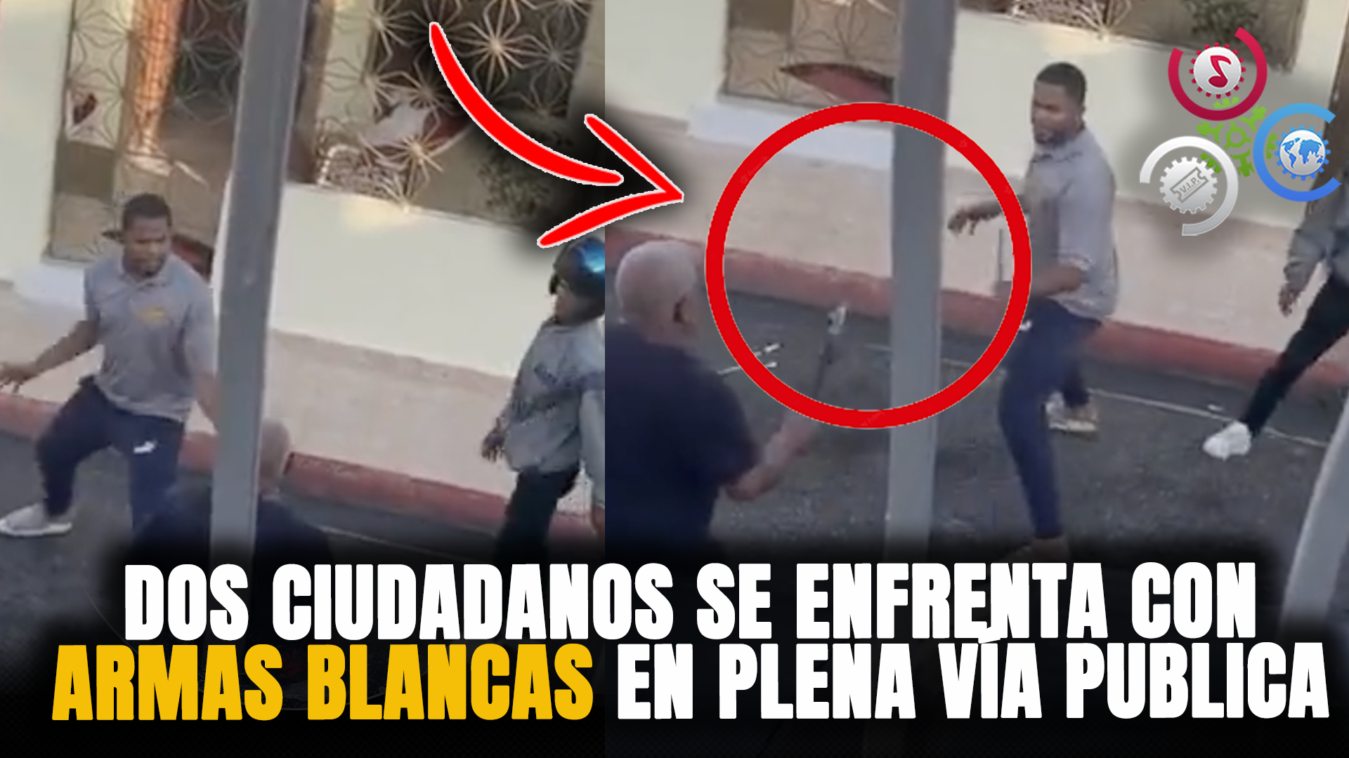 Dos Ciudadanos Se Enfrenta Con Armas Blancas En Plena V A Publica Por