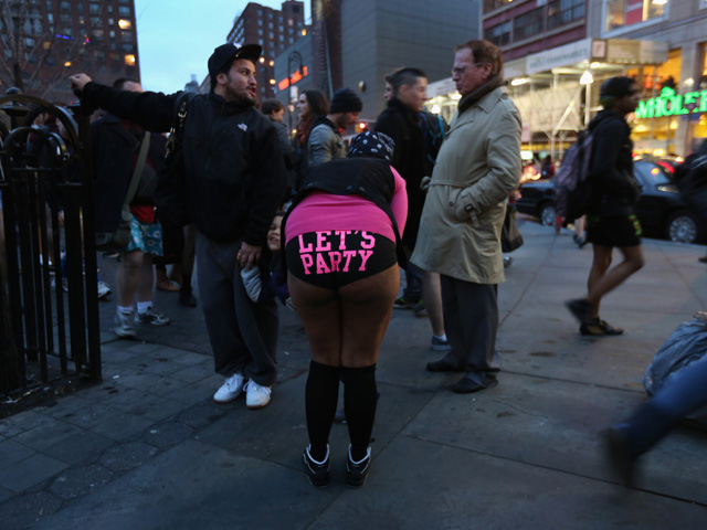 Annual No Pants Subway Ride Takes Place In New York City