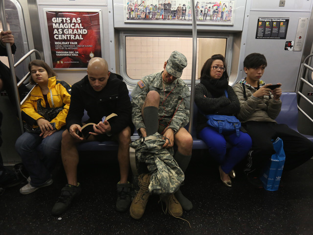 Annual No Pants Subway Ride Takes Place In New York City