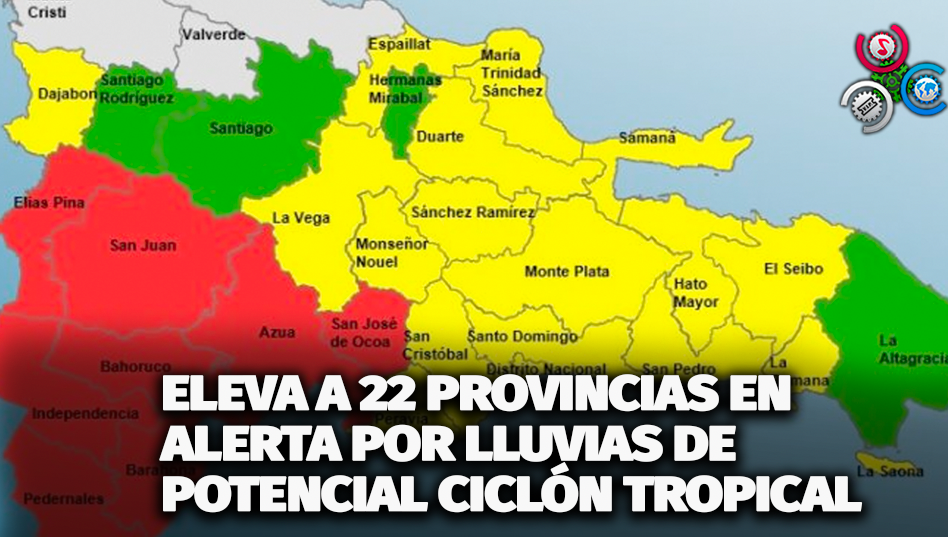 Eleva A 22 Provincias En Alerta Por Lluvias De Potencial Ciclón Tropical 8048