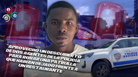 Hombre De Nacionalidad Haitiana Roba Patrulla Policial En Puerto Plata