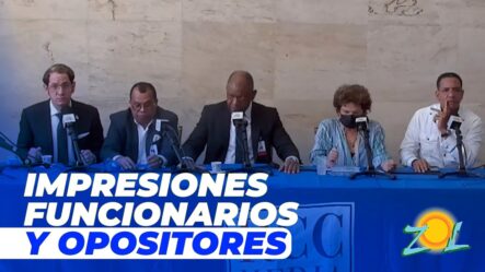 IMPRESIONES DE FUNCIONARIOS Y OPOSITORES SOBRE DISCURSO DE PDTE. ABINADER