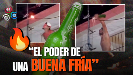 Hombre Intenta Apagar Llama En Tendido Eléctrico Con Una Botella De Cerveza