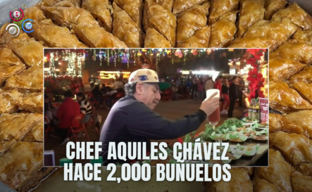 Chef Aquiles Chávez Prepara Dos Mil Buñuelos En Un Parque Temático Navideño En Guadalajara