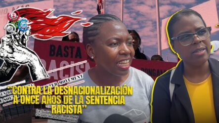 Manifestantes Exigen Restitución De La Nacionalidad Dominicana A Descendientes De Haitianos En Protesta Frente Al Palacio Nacional