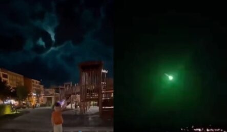 METEORITO De Color VERDE De GRAN Tamaño Ilumina El Cielo De Turquía